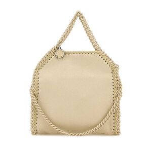 Stella Mccartney Women Cream Shaggy Deer Mini Falabella Handbag